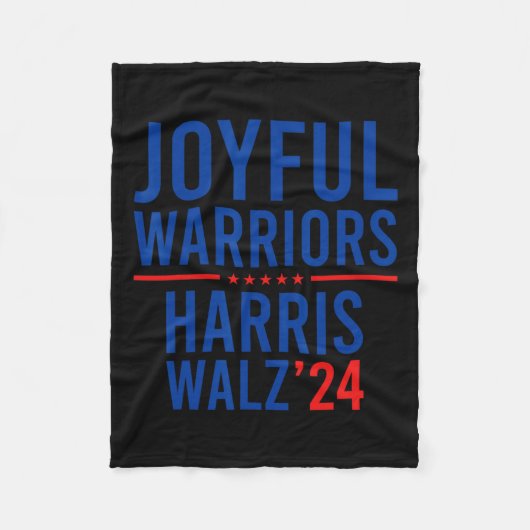 Joyful おもしろい Warriors Kamala Harris Waltz 2024 フリースブランケット (正面)