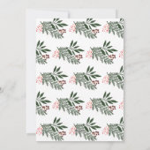 Joyful エレガント Christmas Poinsettia Splendor写真 シーズンカード (裏面)