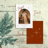 Joyful エレガント Photo Christmas Card 招待状