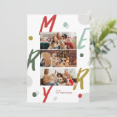 Joyful カラフル Merry Christmas Photocard シーズンカード (スタンド正面)