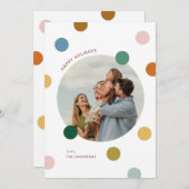 Joyful カラフル Merry Christmas Photocard シーズンカード (正面/裏面)