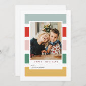 Joyful カラフル Merry Christmas Photocard シーズンカード (正面/裏面)