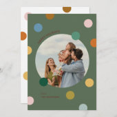 Joyful カラフル Merry Christmas Photocard シーズンカード (正面/裏面)