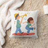 Joyful カラフル Water Color Music遊デザイン クッション (ブランケット)