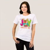 "JOYful トナカイ クリスマスTシャツ" トライブレンドＴシャツ (正面全面)