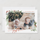 JOYFUL モダンスクリプト ボヘミアングリーン テラコッタ ラスト シーズンカード (正面)