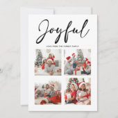 JOYFUL モダン Black Scriptシンプル Photo Collage シーズンカード (正面)