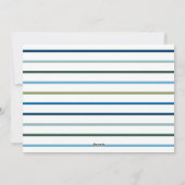 Joyful モダン Blue Greenレタリング写真 シーズンカード (裏面)