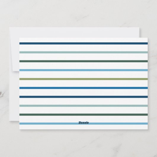 Joyful モダン Blue Greenレタリング写真 シーズンカード (裏面)