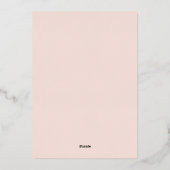 Joyful モダン Christmas Photoミニマルデザイン 箔シーズンカード (裏面)