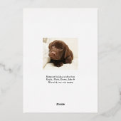 Joyful モダン Family Photo Collage金ゴールド 箔シーズンカード (裏面)