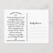 Joyful モダン Hand Lettered Holiday Photo Collage ポストカード (裏面)