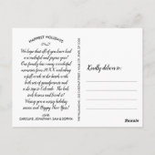 Joyful モダン Hand Lettered Holiday Photo Collage ポストカード (裏面)