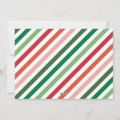 Joyful モダン Holidayカラフル Photo Card シーズンカード (裏面)