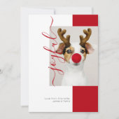 Joyful モダン Holiday Photo Card 招待状 (正面)