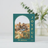 Joyful モダン Minimalistエレガント Arch Photo Green シーズンカード (スタンド正面)