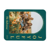 Joyful モダン Minimalistエレガント Arch Photo Green マグネット (横)