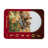 Joyful モダン Minimalistエレガント Arch Red Photo マグネット (横)