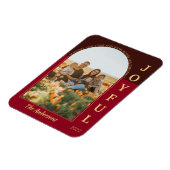 Joyful モダン Minimalistエレガント Arch Red Photo マグネット (左側)