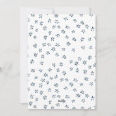 Joyful モダン Snowflake Navy Arch Frame 2写真 シーズンカード (裏面)