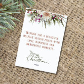 Joyful 素朴 Arch Photo Christmas Card シーズンカード