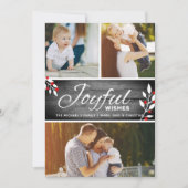 Joyful 素朴 Wishesフォトコラージュ シーズンカード (正面)