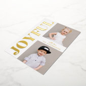 Joyful 2フォト金ゴールド 箔シーズンカード (回転した状態)