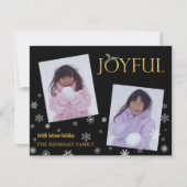 JOYFUL 2 Photo Snowflakesクリスマス シーズンカード (正面)