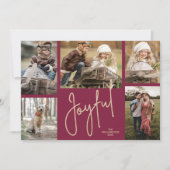 JOYFUL 5フォトクランベリークリスマス シーズンカード (正面)