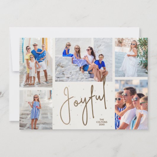 JOYFUL 5フォトクリスマス シーズンカード (正面)