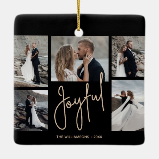 JOYFUL 5フォトクリスマス セラミックオーナメント (裏面)