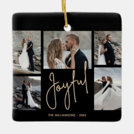 JOYFUL 5フォトクリスマス セラミックオーナメント