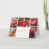 JOYFUL 5写真の折り畳みクリスマス シーズンカード (正面)