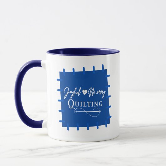 Joyful and Merry Quilter Mug マグカップ (左)