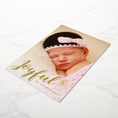 Joyful Baby Nativity 1 Photo Foil Holiday Card 箔シーズンカード (回転した状態)