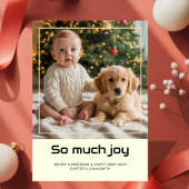 Joyful Baby & Pet Holiday christmas card シーズンカード