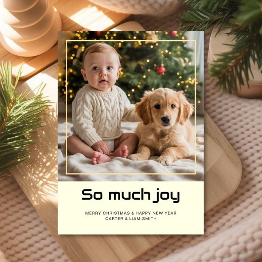 Joyful Baby & Pet Holiday christmas card シーズンカード