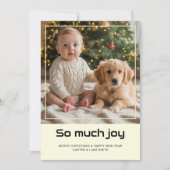 Joyful Baby & Pet Holiday christmas card シーズンカード (正面)