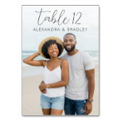 Joyful Beach Minimalist Photo テーブルナンバー (正面)