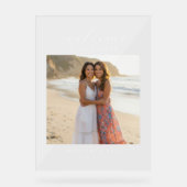 Joyful Beach Romantic Photo アクリルサイン (正面)