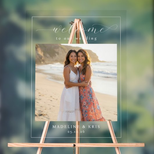 Joyful Beach Romantic Photo アクリルサイン (ニュートラル)