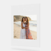 Joyful Beach Romantic Photo アクリルサイン (傾斜)