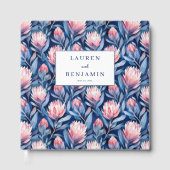 Joyful Blue and Pink Floral Protea ゲストブック (正面)