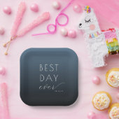 Joyful Blue Gradient Wedding Plates ペーパープレート (パーティー)