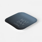 Joyful Blue Gradient Wedding Plates ペーパープレート (傾斜あり)