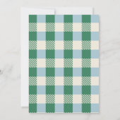 Joyful Blue Green Tartan Family Photo Christmas シーズンカード (裏面)