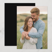 Joyful Blue Natural Photo 招待状 (正面/裏面)