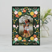 Joyful Botanicalフローラガーデンエレガントフォトフレーム 箔シーズンカード (立ち正面)