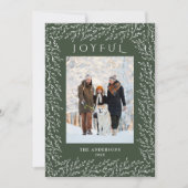Joyful Botanical Christmas 2 Photo Hunter Green シーズンカード (正面)