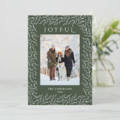Joyful Botanical Christmas 2 Photo Hunter Green シーズンカード (スタンド正面)